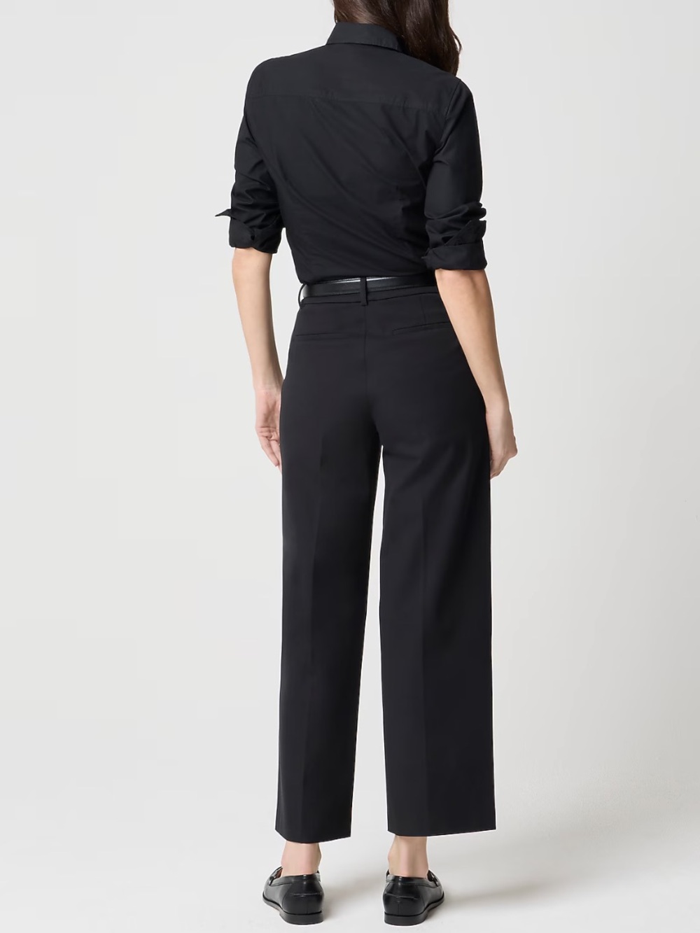 J. Crew Black Wide-Leg Dress Pants Womens 12 Preppy Academia Office Career - Picture 3 of 13